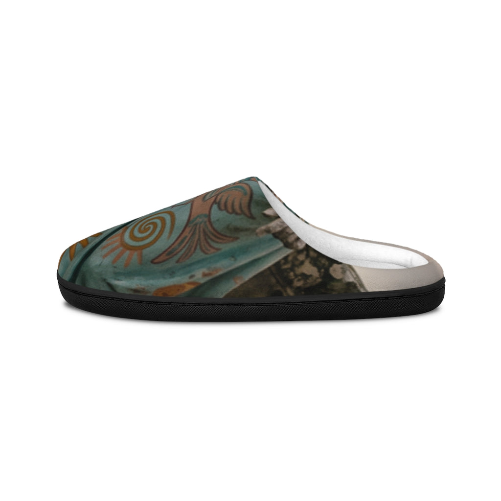 Men's Indoor Slippers - Silent Sanctuary Statue Art |...