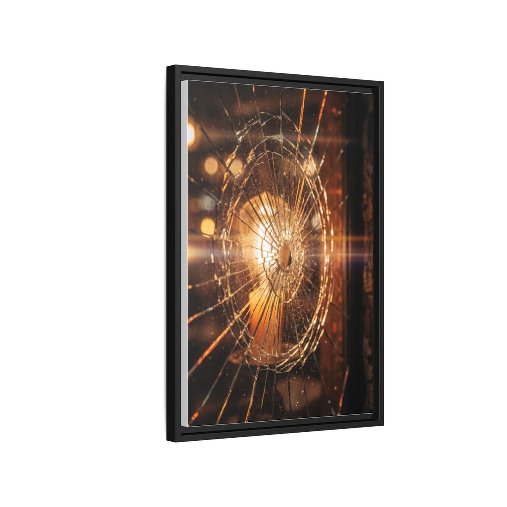 Framed Matte Canvas - Shattered Glass — Black / 1.25"