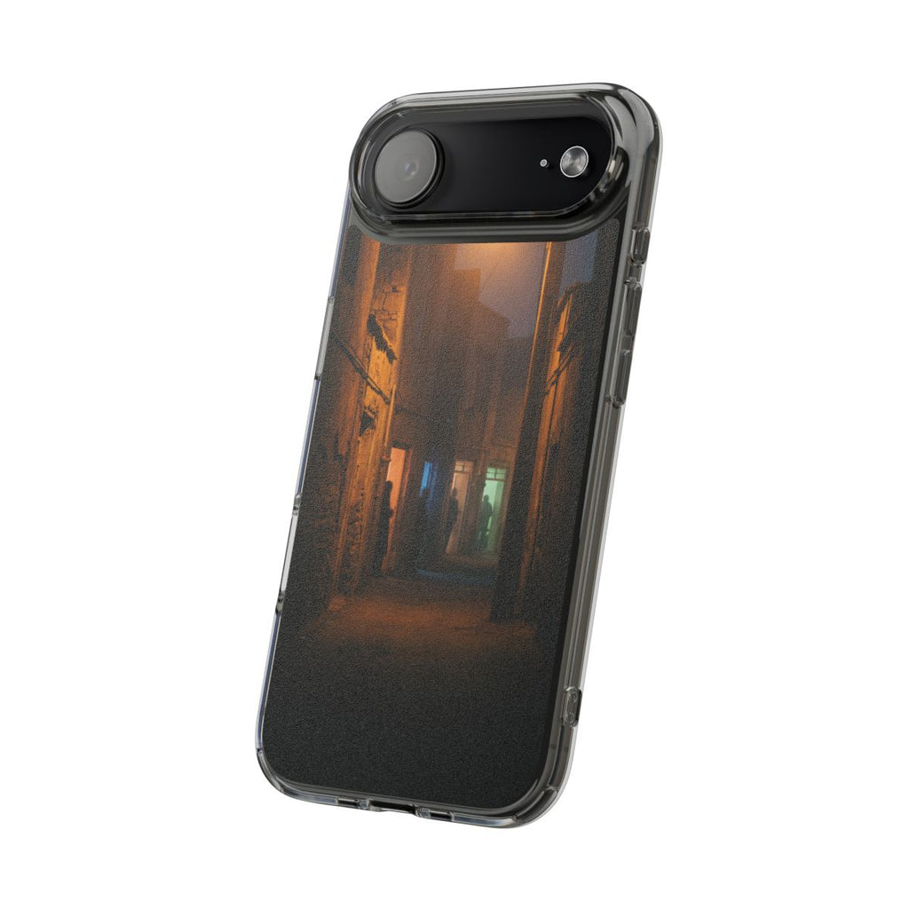 Clear Impact-Resistant Case - Night Alley iPhone Glow |...