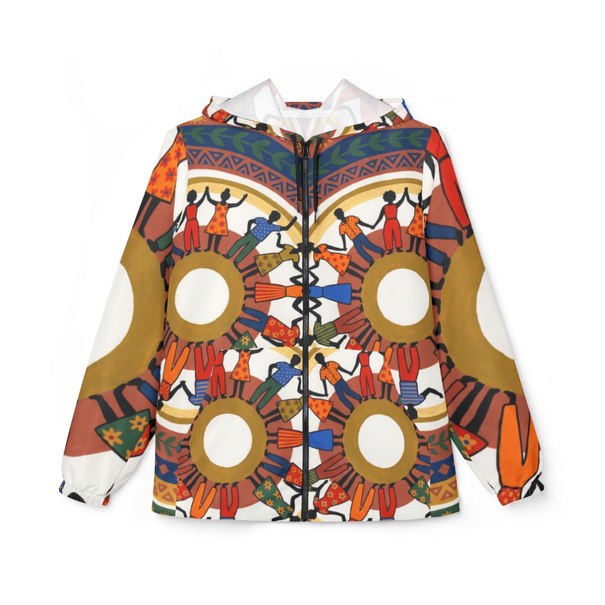 Men's Windbreaker Jacket - Unity Mandala Art | Echovira...