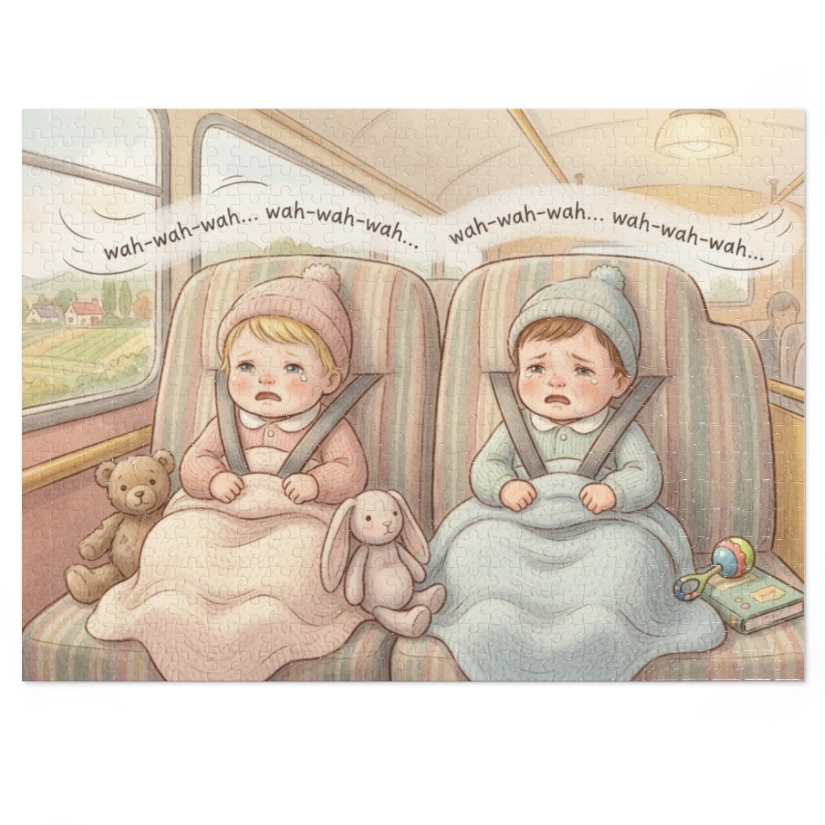 Jigsaw Puzzle with Tin - The Bus Ride (30, 110, 252, 500......