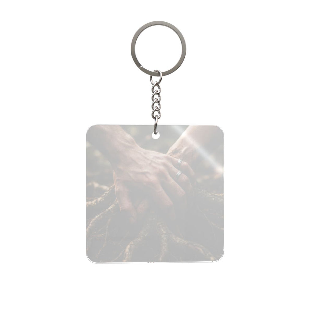 Forest Roots Square Keychain