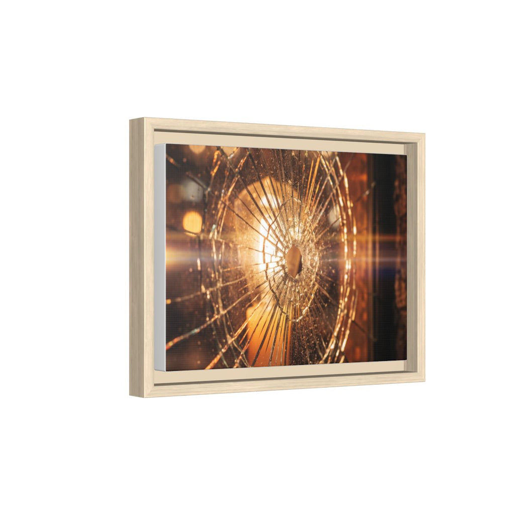 Framed Matte Canvas - Shattered Glass — Natural / 1.25"
