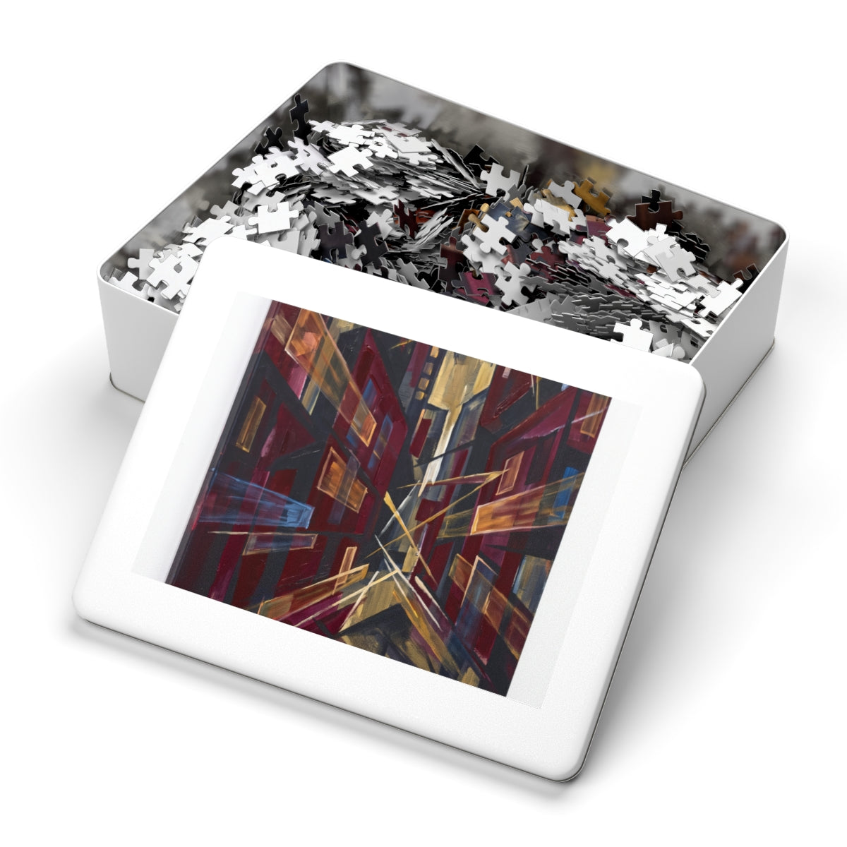 Jigsaw Puzzle with Tin - Urban Perspective (30, 110, 252......