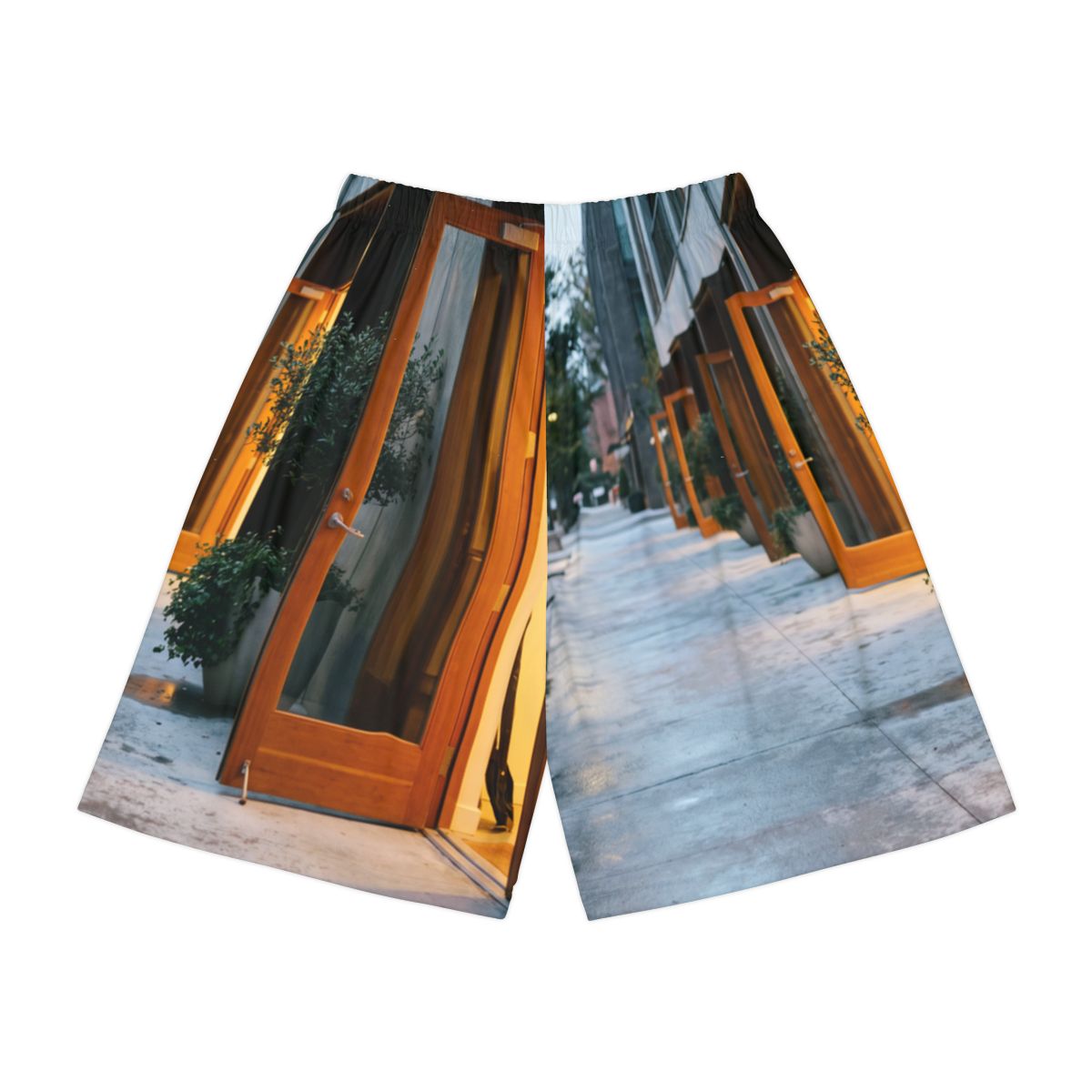 Men's Sports Shorts - Twilight Promenade | Echovira Gallery