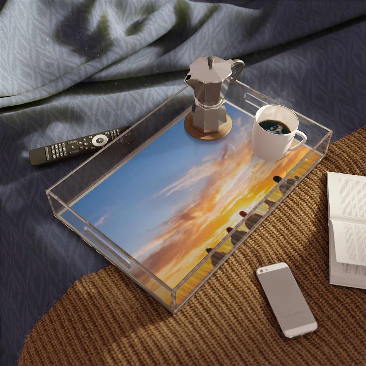 Acrylic Serving Tray - Sunset Ridge