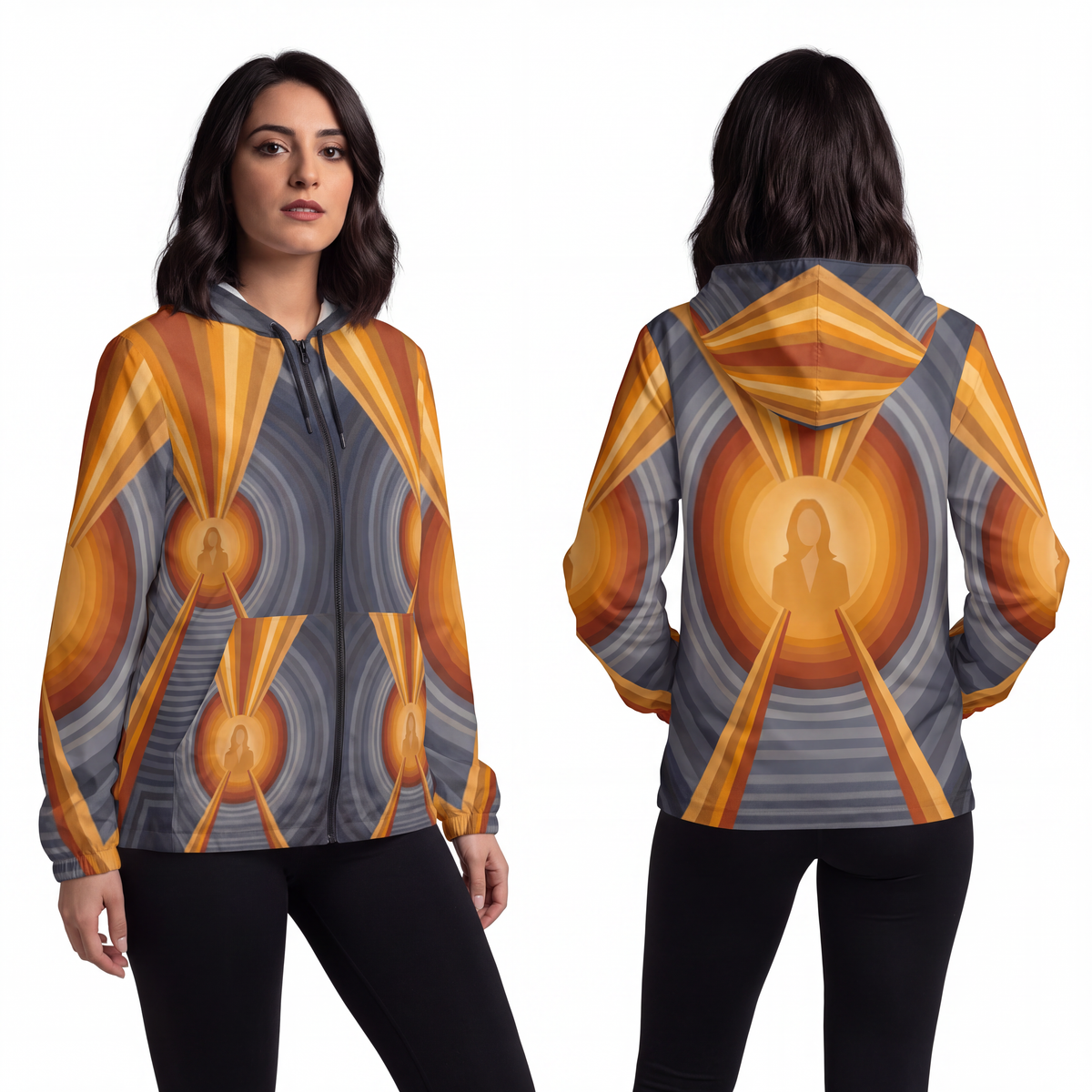 Windbreaker Jacket - Radiant Horizon | Echovira Gallery