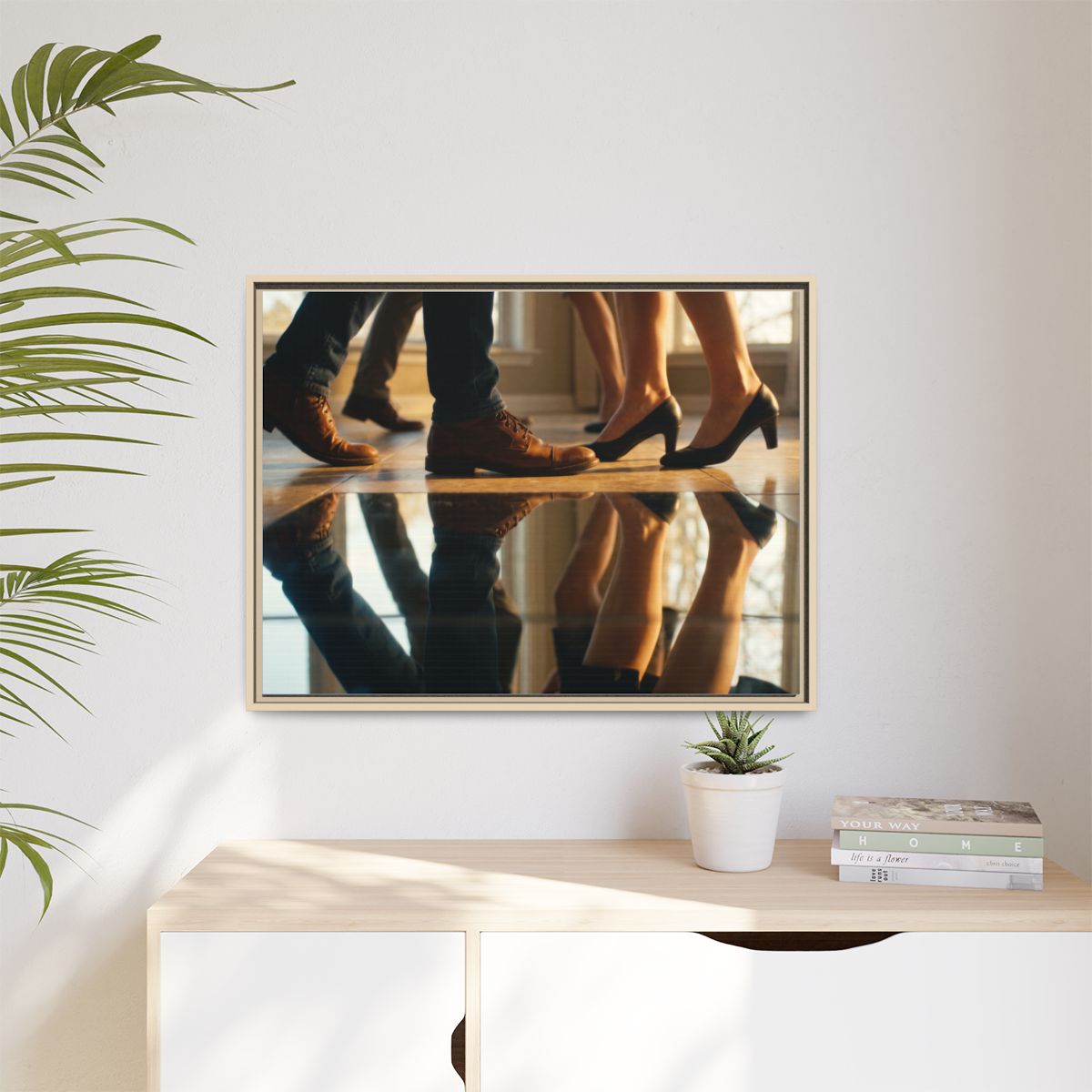 Matte Canvas, Framed - Golden Hour Reflections Cinematic Art...