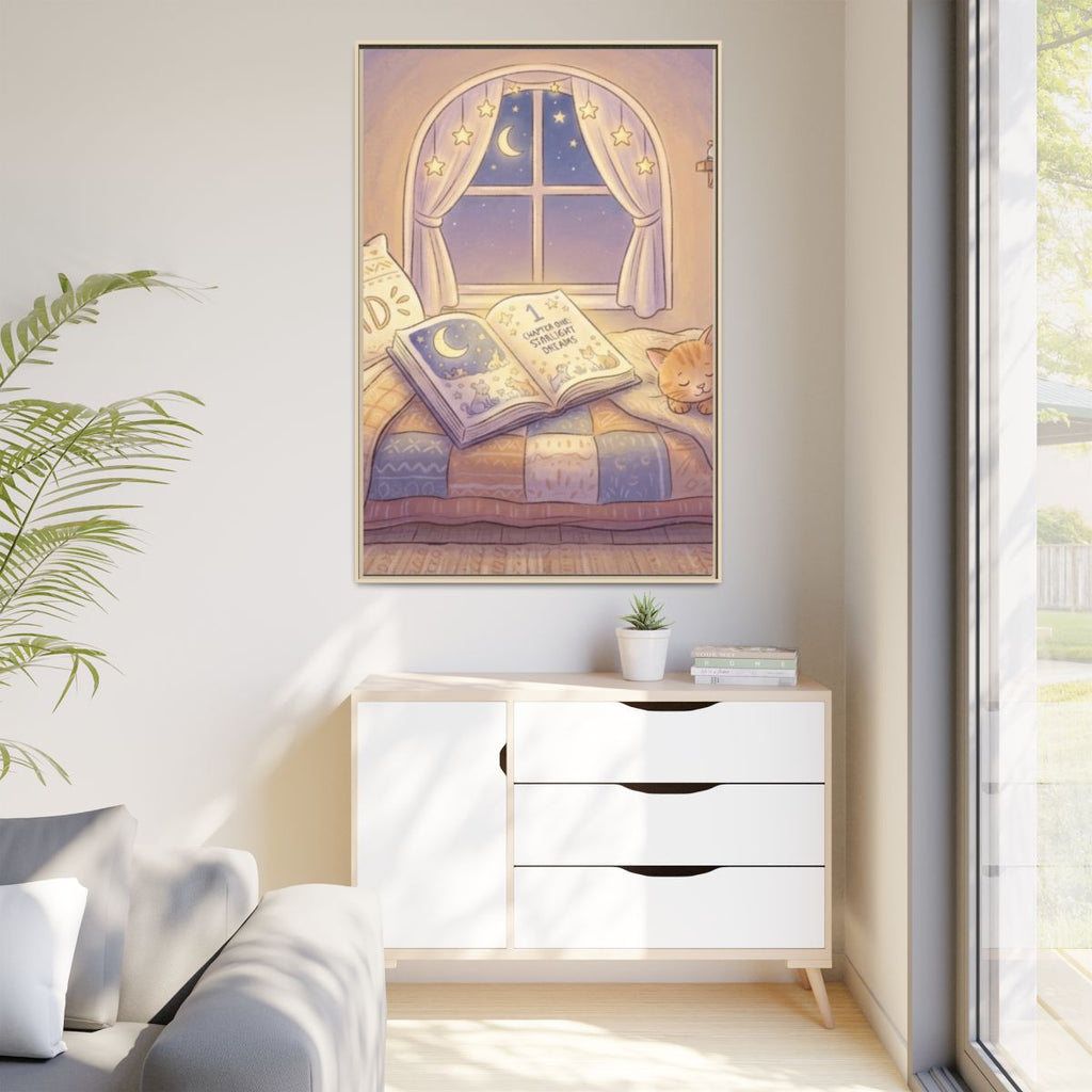 Framed Matte Canvas - Starlight Haven Slumber — Natural /......