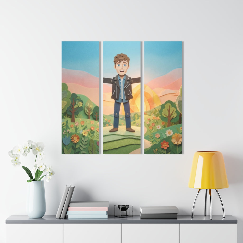 Acrylic Prints Triptych - Paper Meadow — Portrait | Echovira...