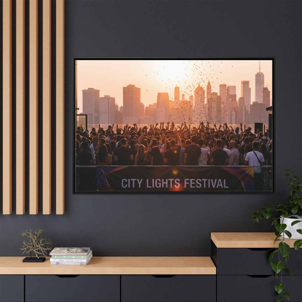 Framed Matte Canvas - City Lights Festival (10×8, 12×9... |...