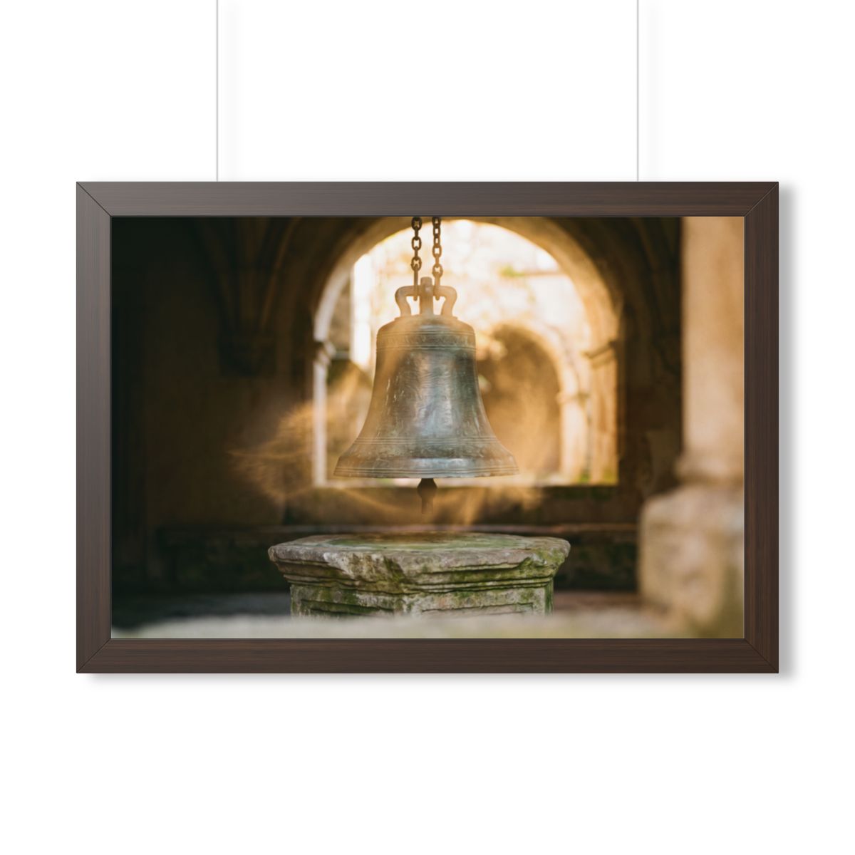 Framed Horizontal Poster - Cloister Bell — Walnut (14×11......