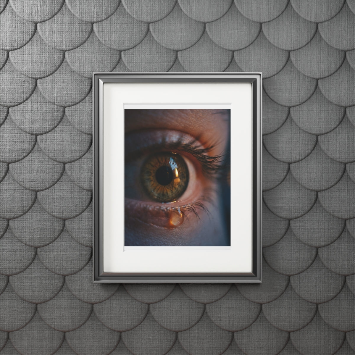Framed Art Print - Luminous Tear — Portrait