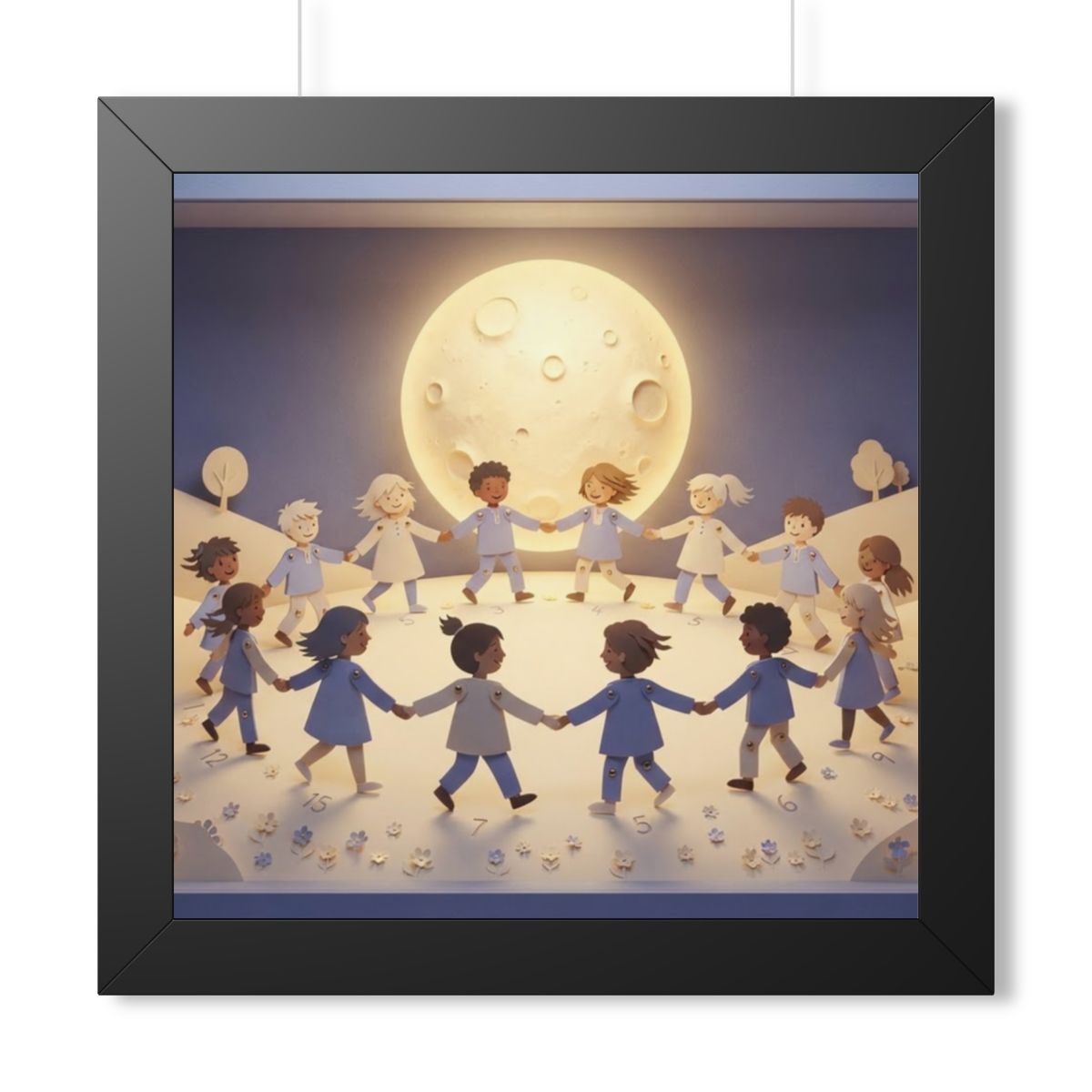 Framed Vertical Poster - Moonlit Lullaby — Black (11×14... |...