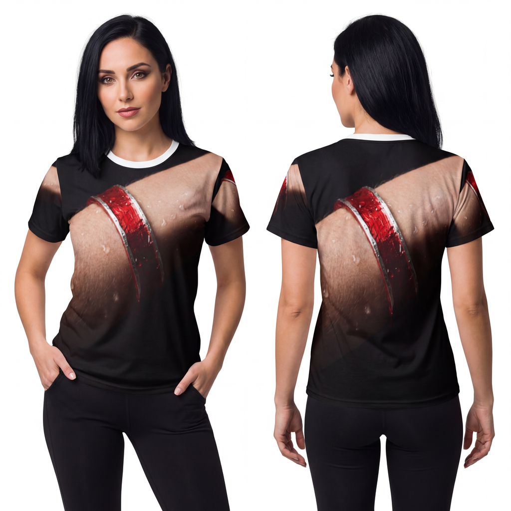 Unisex Cut & Sew Tee - Crimson Pulse | Echovira Gallery