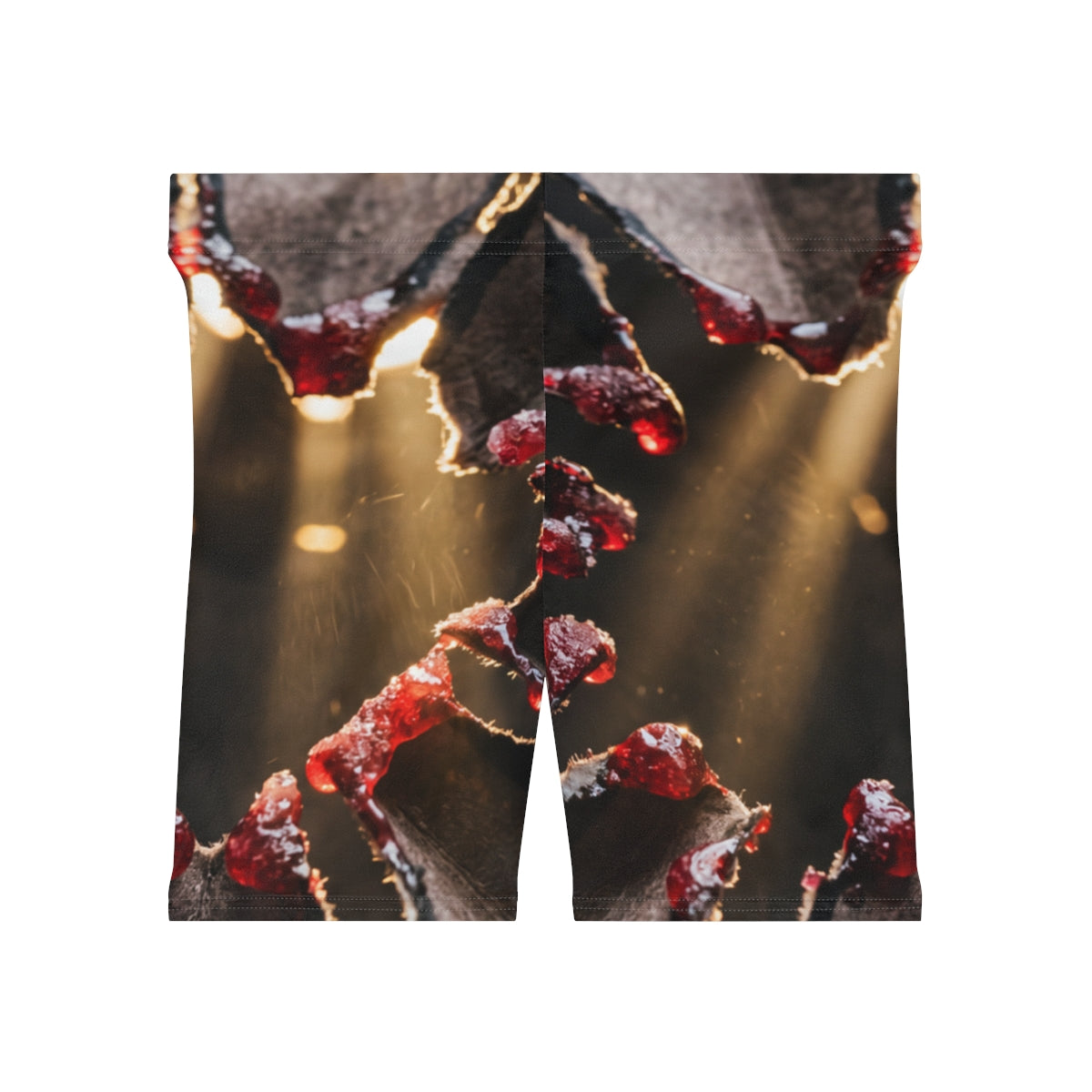 Women's Biker Shorts - Crimson Flare | Echovira Gallery