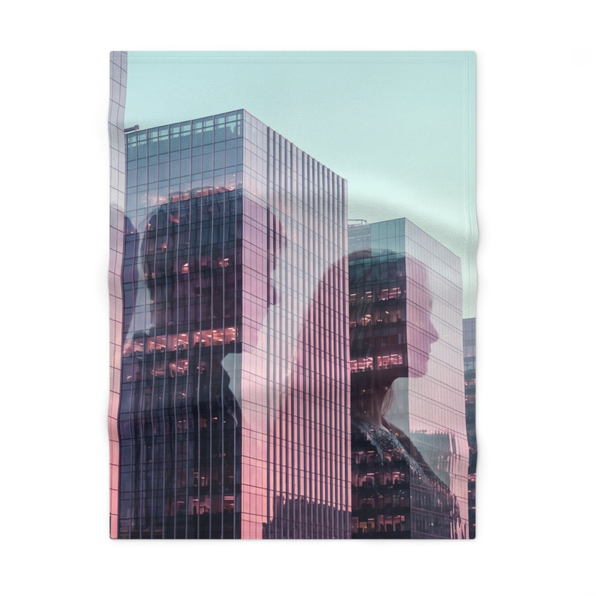 Skyline Reflection Soft Fleece Baby Blanket