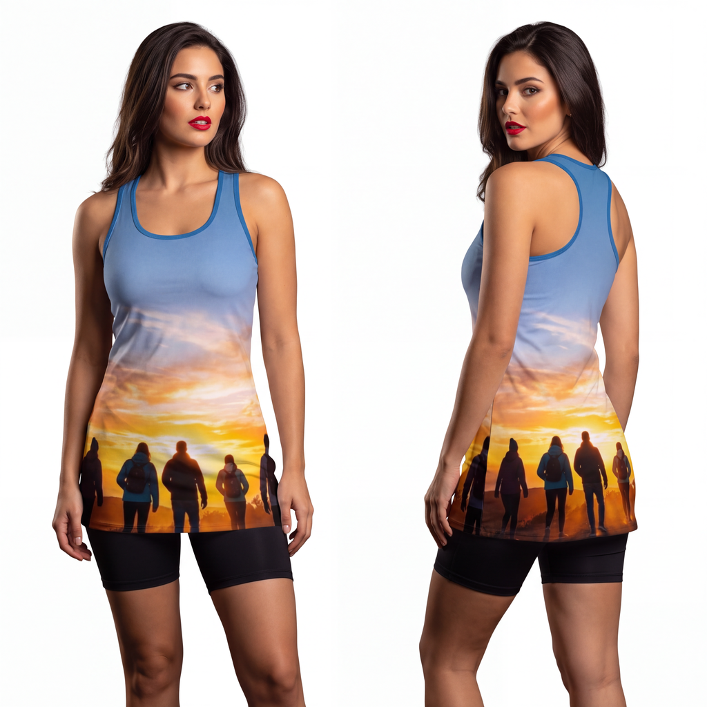 Women's Cut & Sew Racerback Dress - Golden Mountain Ridge |...