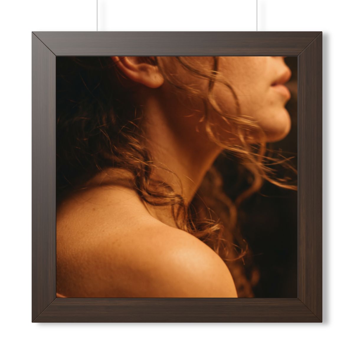 Framed Horizontal Poster - Golden Hour Silhouette Art —... |...