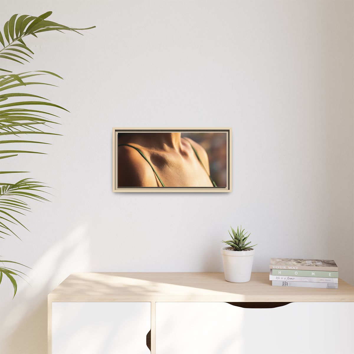 Golden Hour Matte Canvas - Framed Sunset Wall Art — Natural...