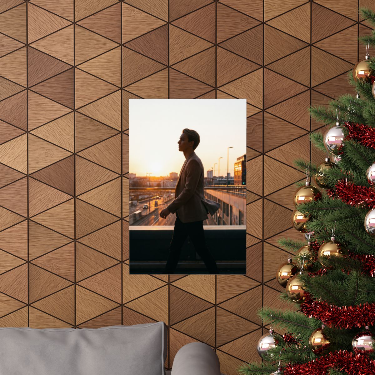 Matte Vertical Poster - Golden Hour Walk (8×10 & 36×54) |...
