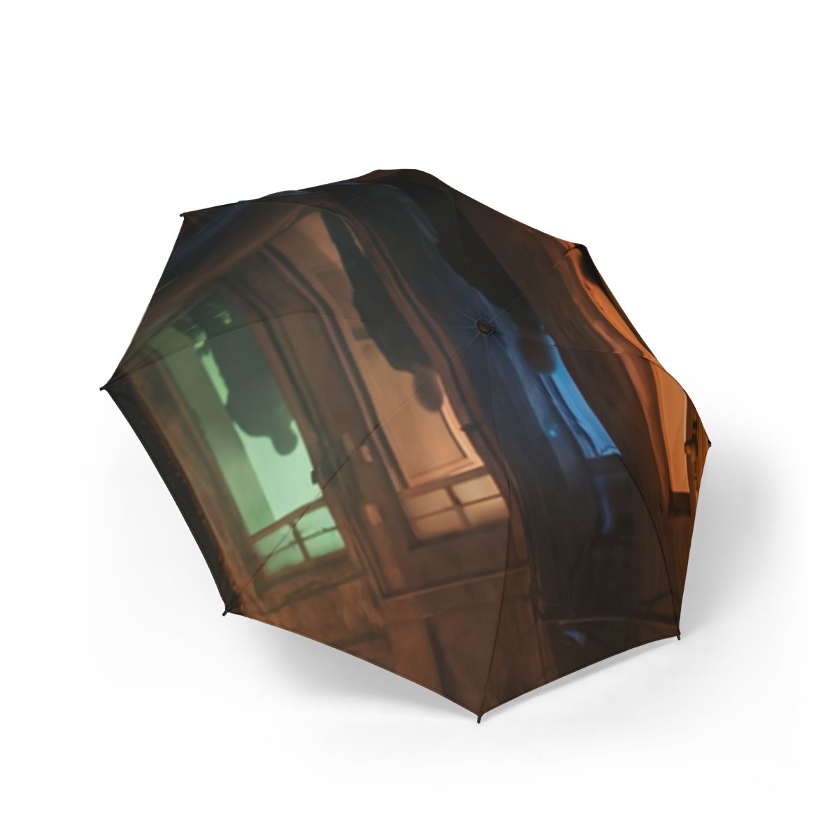 Semi-Automatic Foldable Umbrella - Shadowed Alleyway Mystery...
