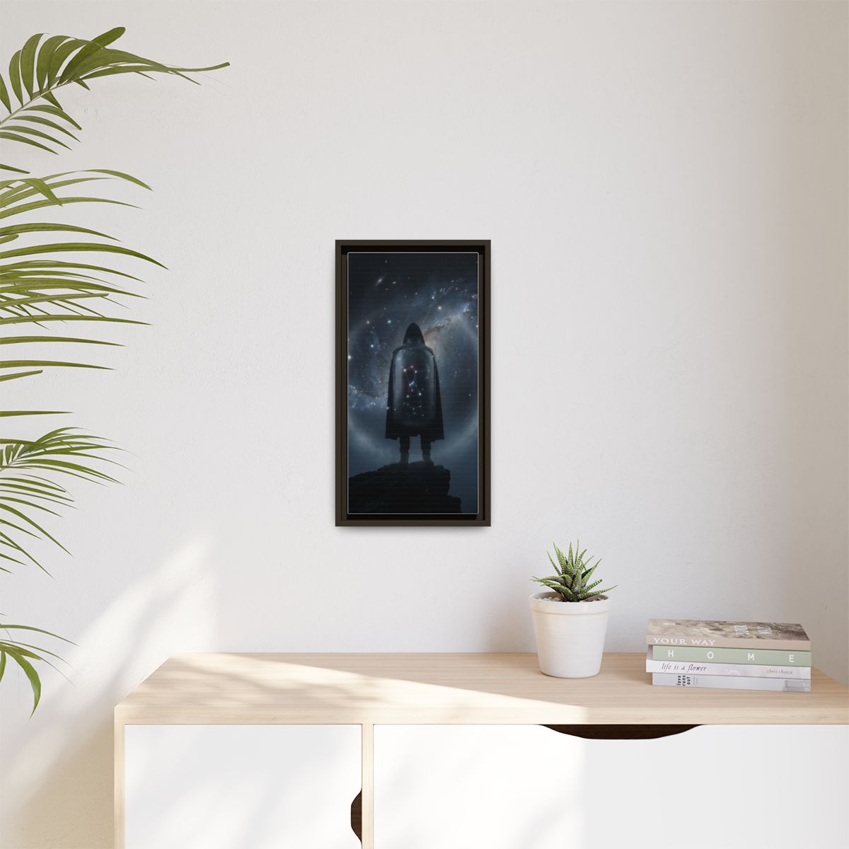 Matte Canvas, Framed - Cosmic Sentinel Orion Constellation...