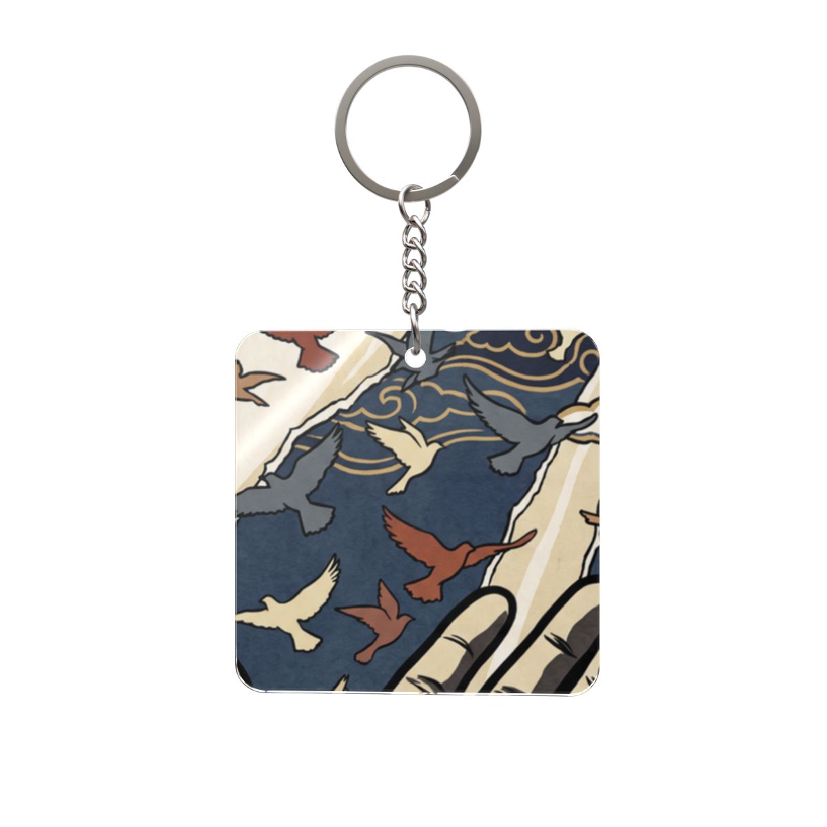 Square Keychain - Breath of Destiny | Echovira Gallery