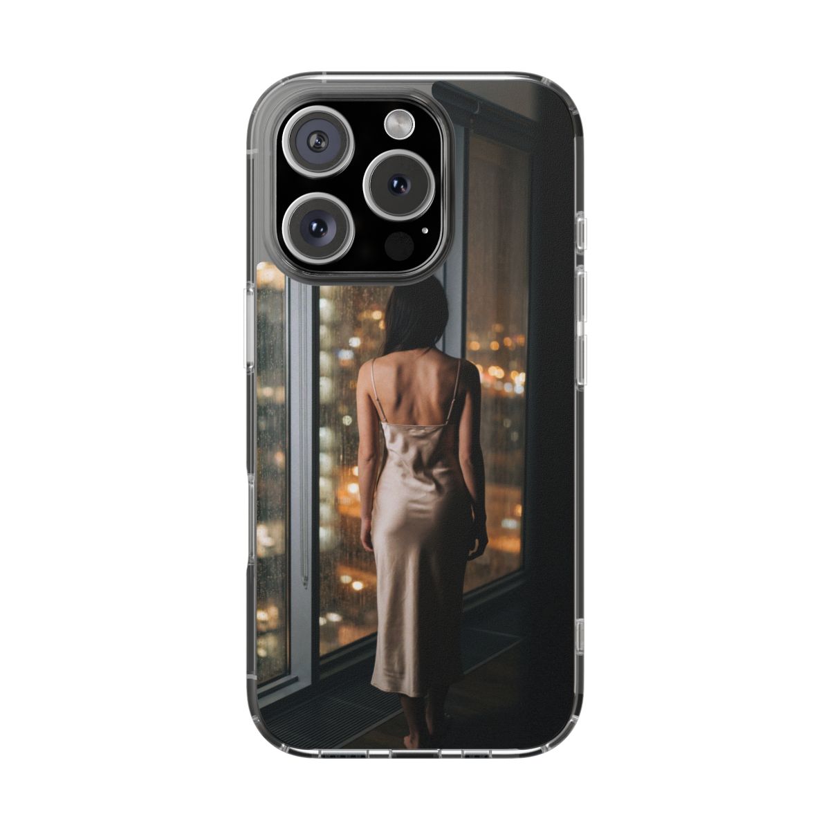 Clear Impact-Resistant Cases - Clear Phone Case - Rainy Mood...