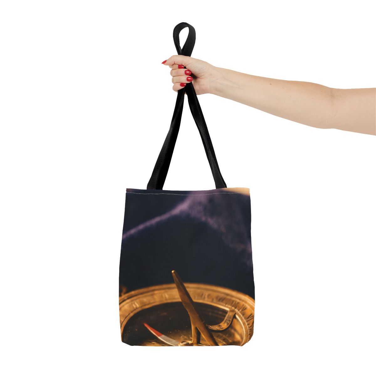 Vintage Brass Sundial Compass Art Tote Bag