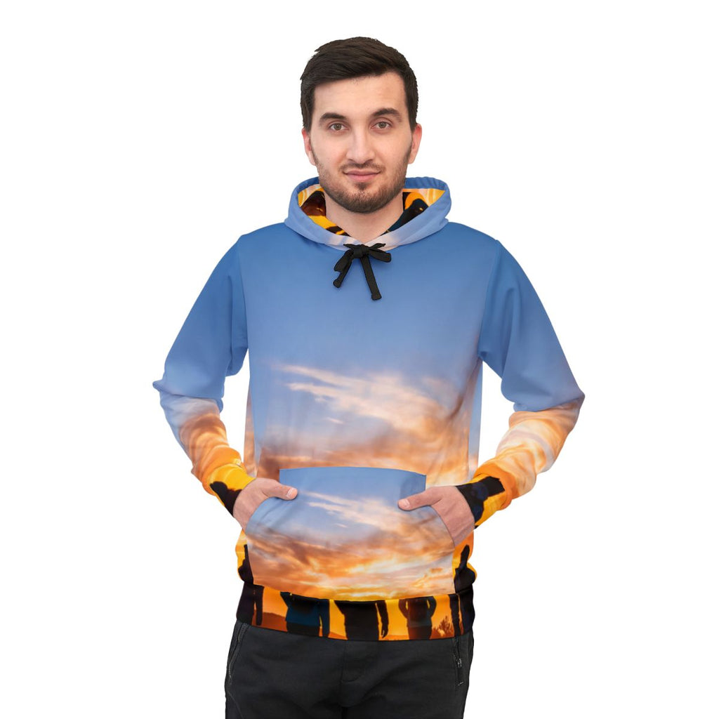 Athletic Hoodie - Golden Horizon Flow