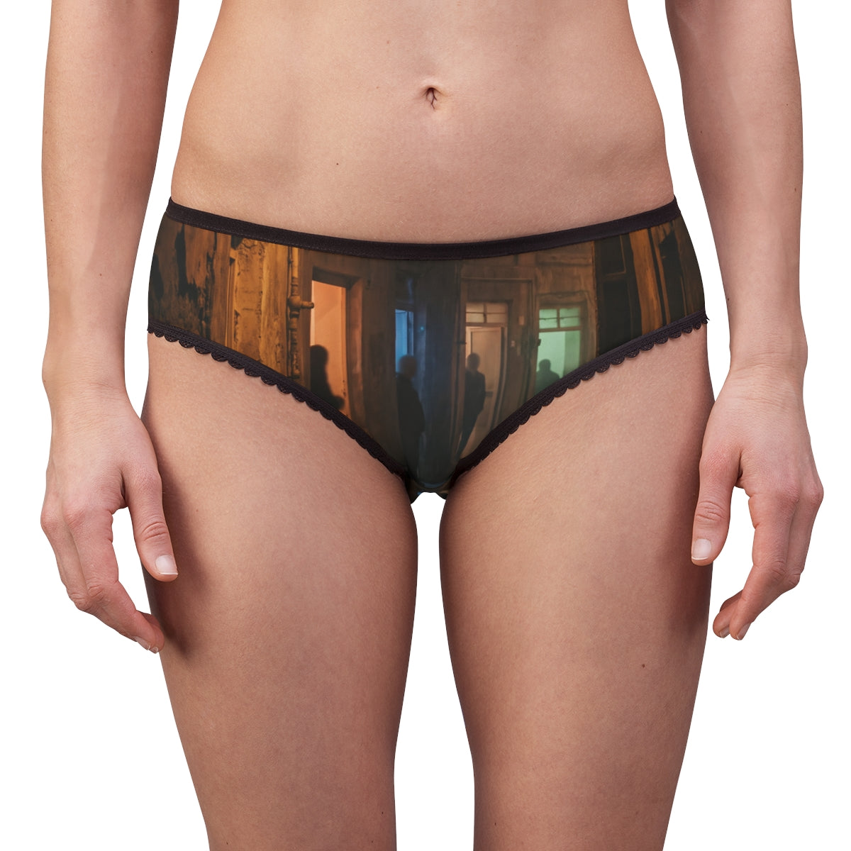 Women's Briefs - Shadowed Alleyway Mystery Art Print |...