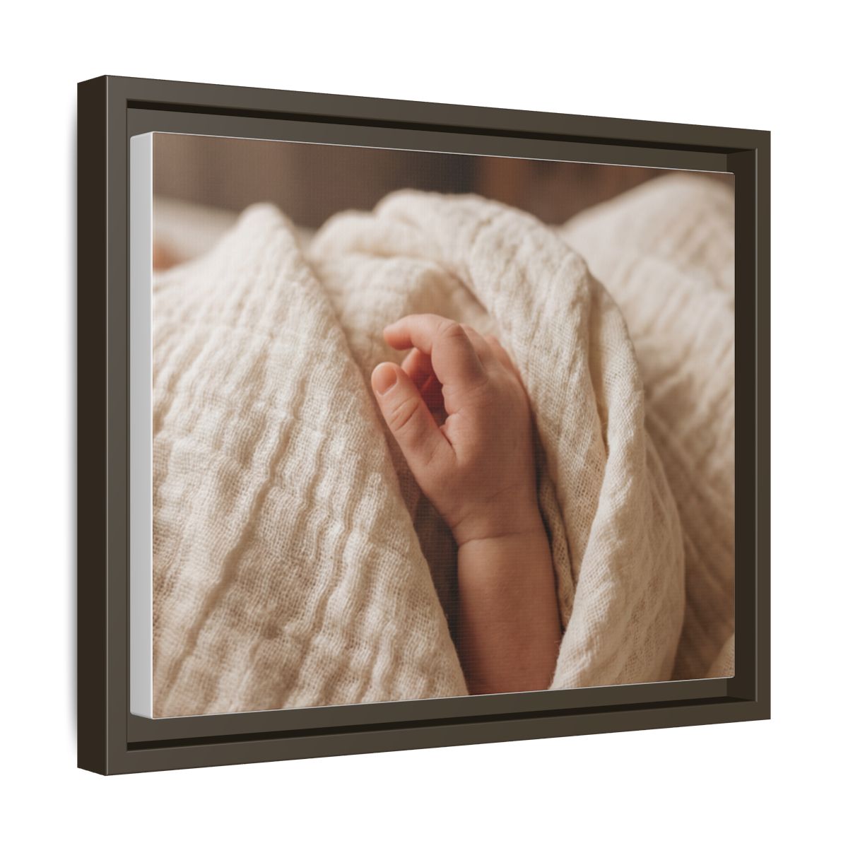 Framed Matte Canvas - Neutral Nursery — Espresso / 1.25"