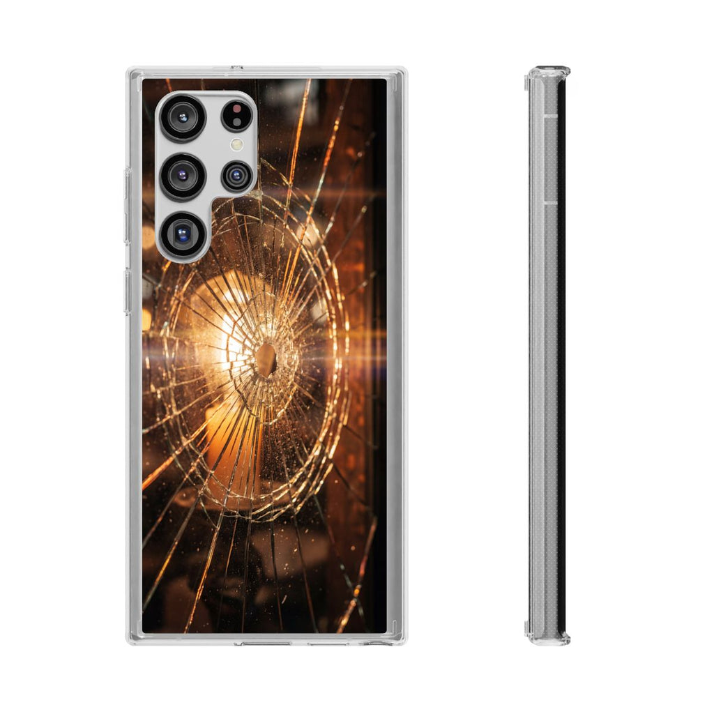 Clear Impact-Resistant Case - Fractured Glow