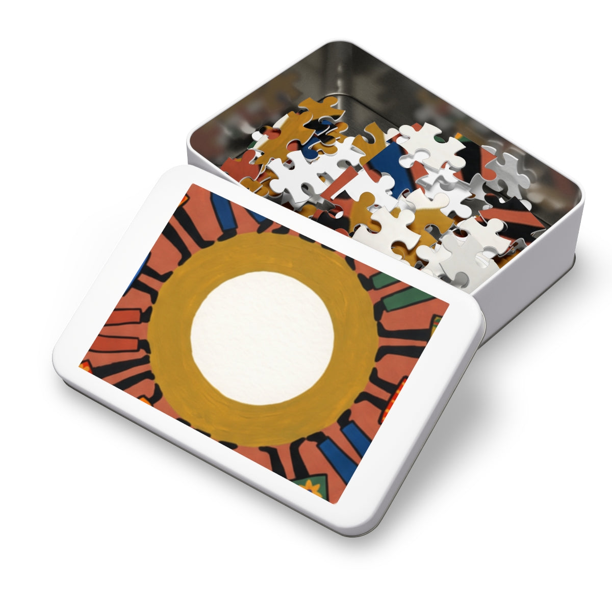 Jigsaw Puzzle with Tin - Unity Mandala Folk Art (30, 110......