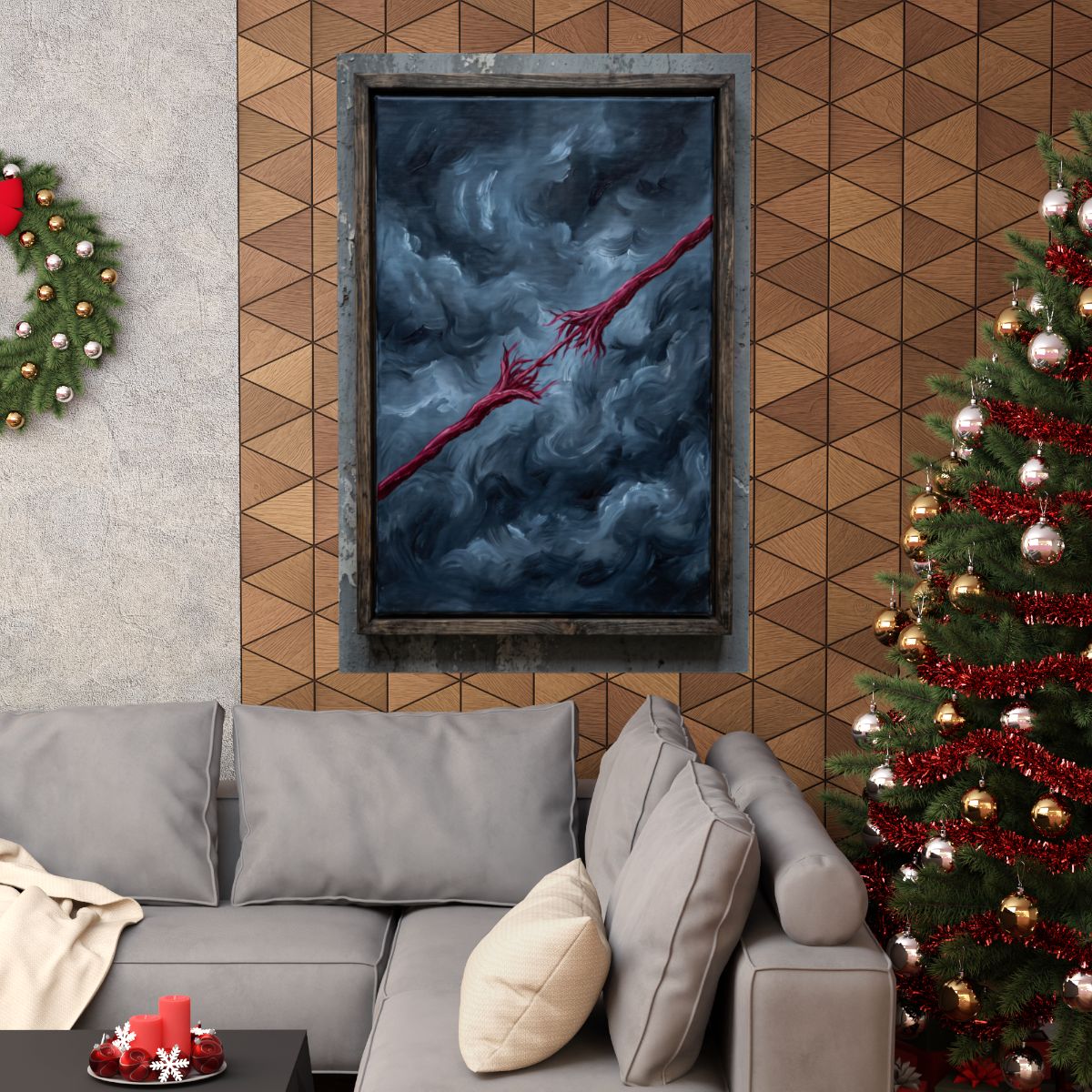 Matte Vertical Poster Crimson Tether Wall Art