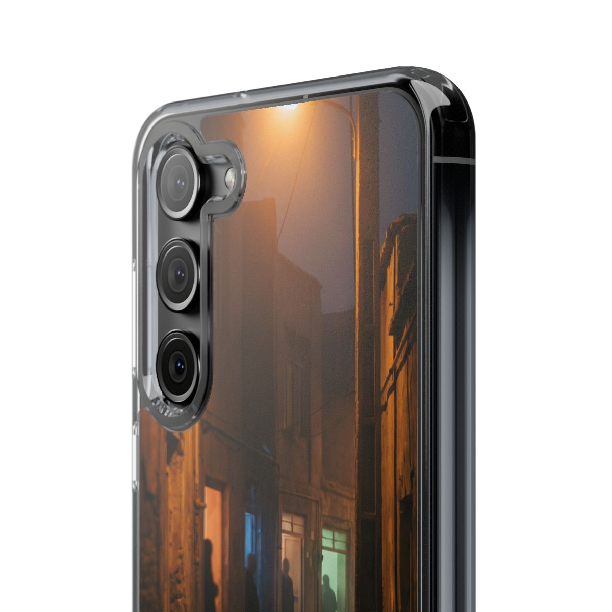 Clear Impact-Resistant Case - Night Alley iPhone Glow |...