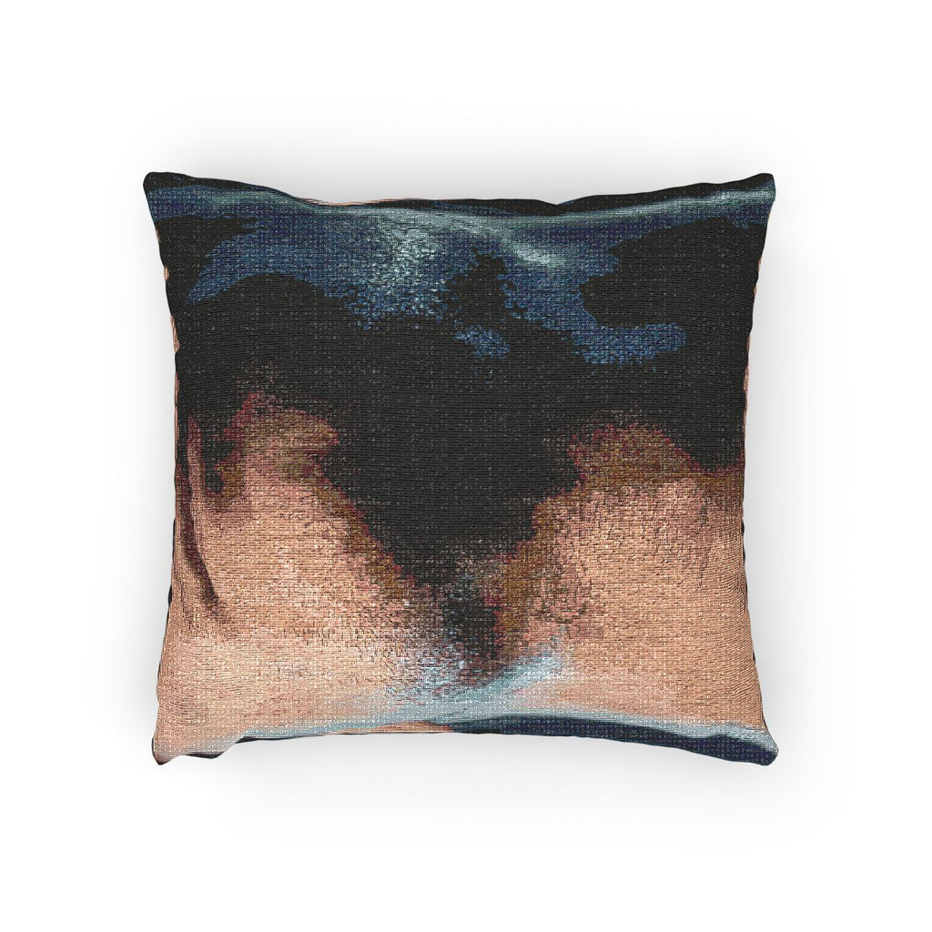 Woven Pillow - Neon Noir Cinematic | Echovira Gallery