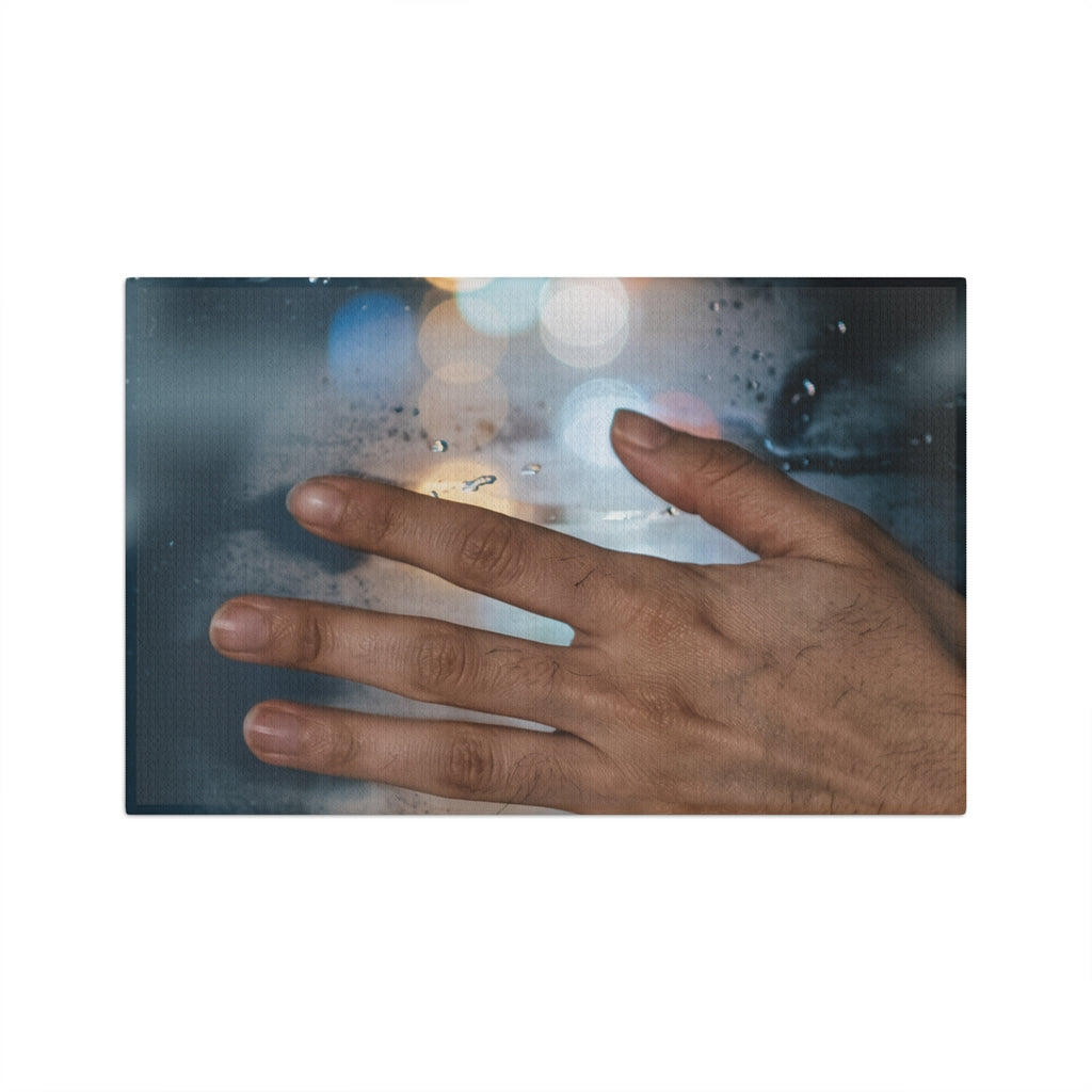 Rainy City Window Microfiber Tea Towel