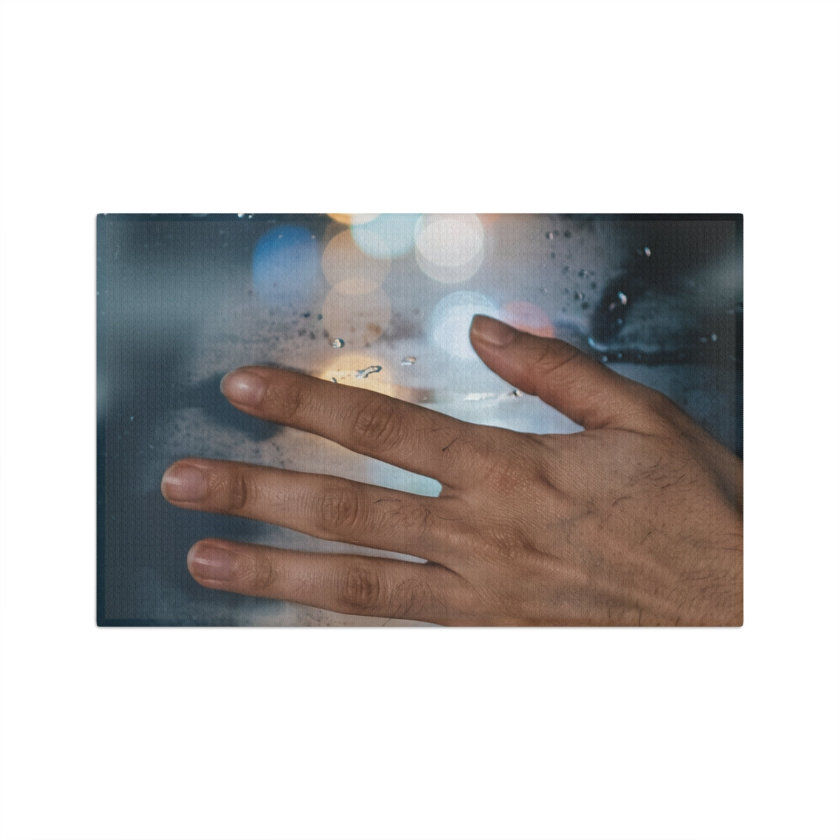 Rainy City Window Microfiber Tea Towel