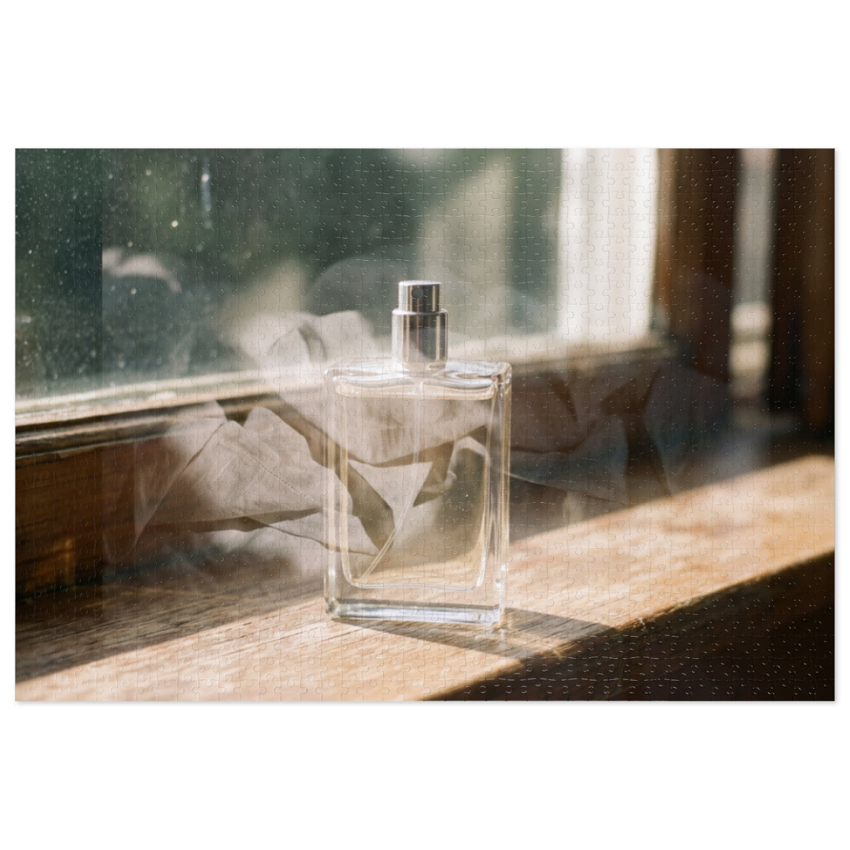 Jigsaw Puzzle with Tin - Golden Hour Perfume Still Life Wall...