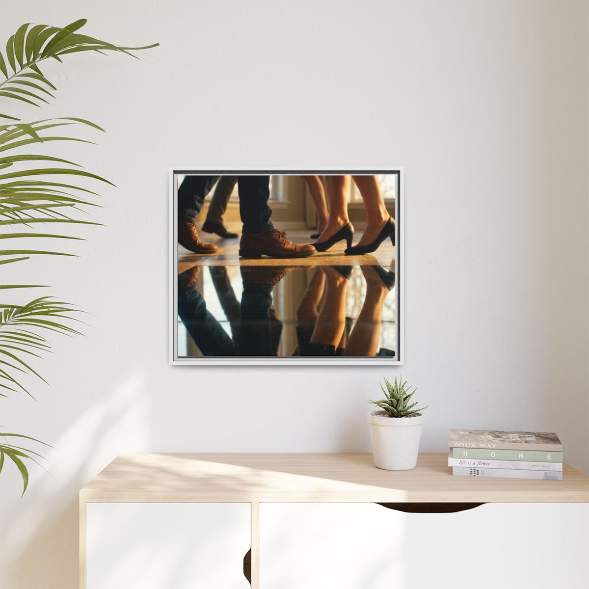 Matte Canvas, Framed - Golden Hour Reflections Cinematic Art...