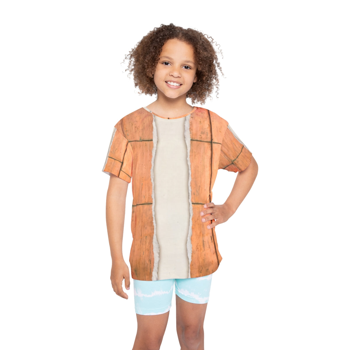 Kids Sports Jersey with Abstract Copper Art