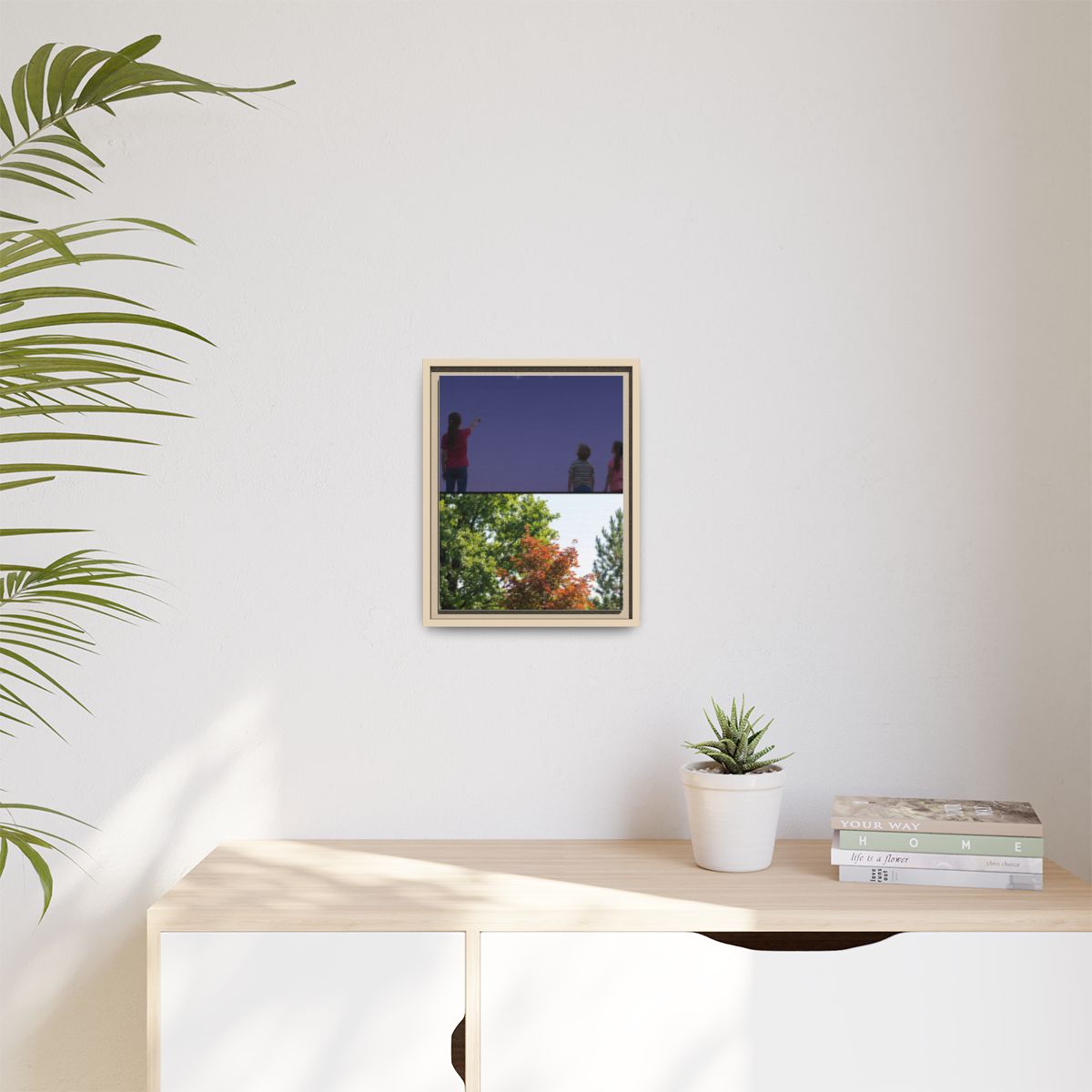 Matte Canvas, Framed - Stardust & Forest Discovery — Natural...