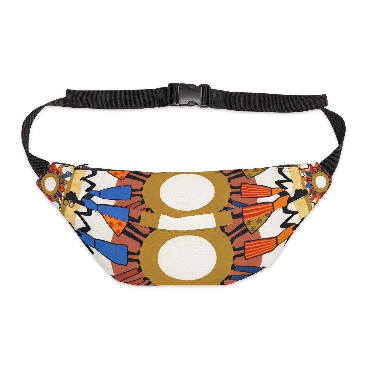 Large Fanny Pack - Unity Mandala Folk Art | Echovira Gallery