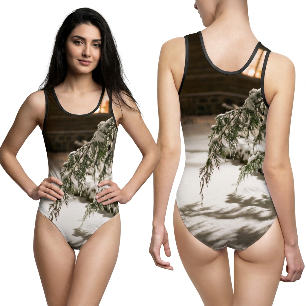 Winter Cabin Women's One-Piece Swimsuit