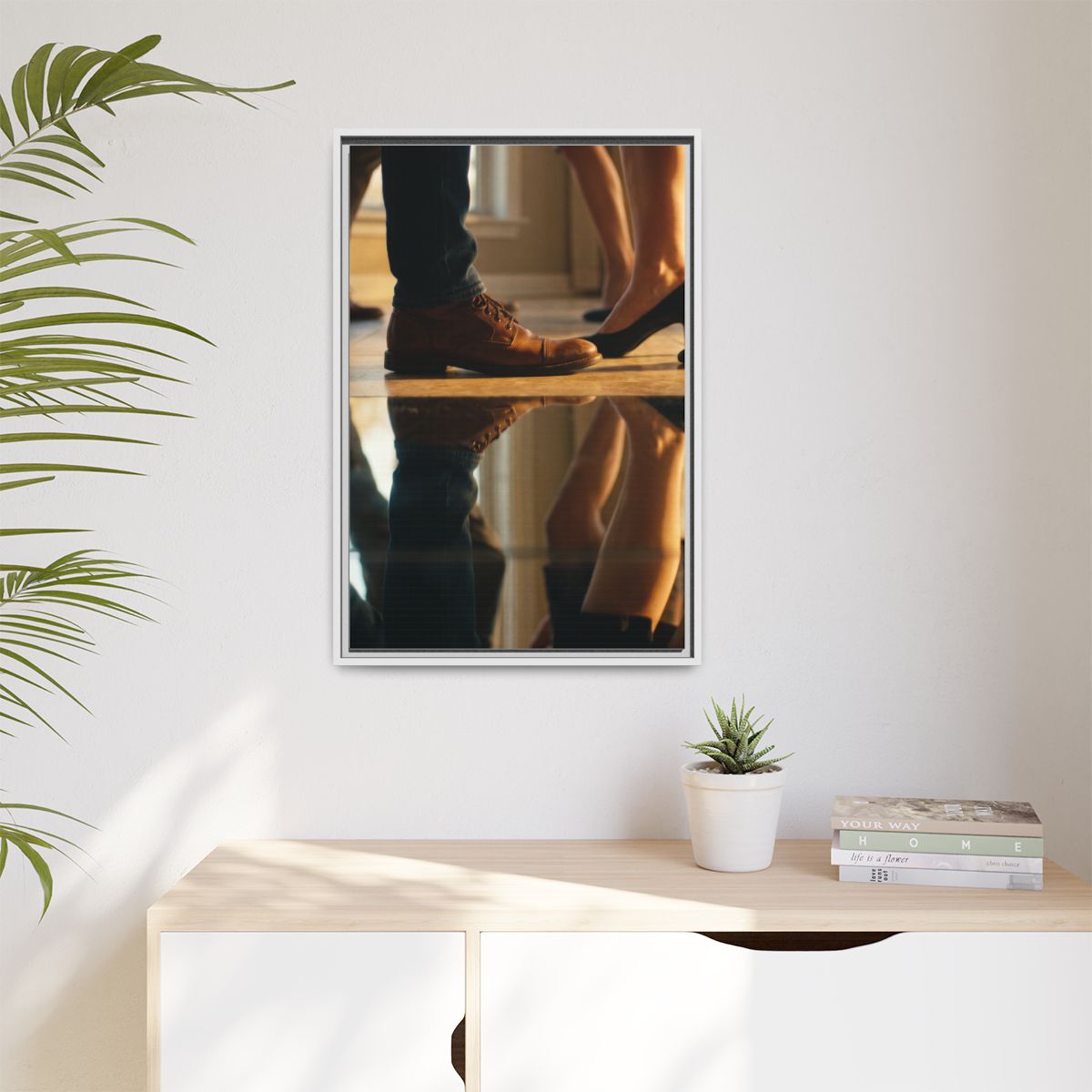 Matte Canvas, Framed - Golden Hour Reflections Cinematic Art...