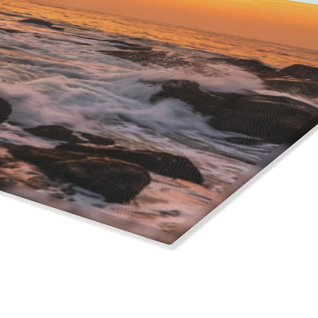 Glass Cutting Board - Ocean Sunrise