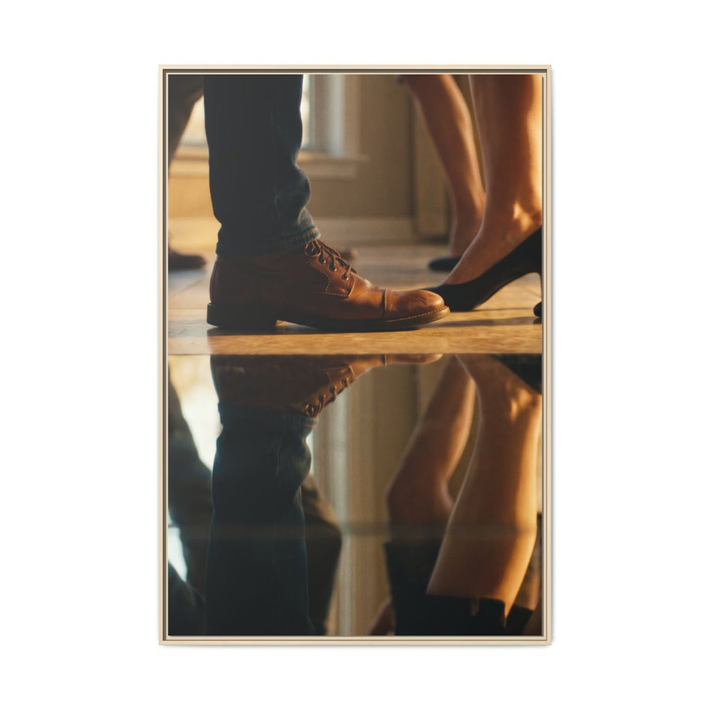 Matte Canvas, Framed - Golden Hour Reflections Cinematic Art...