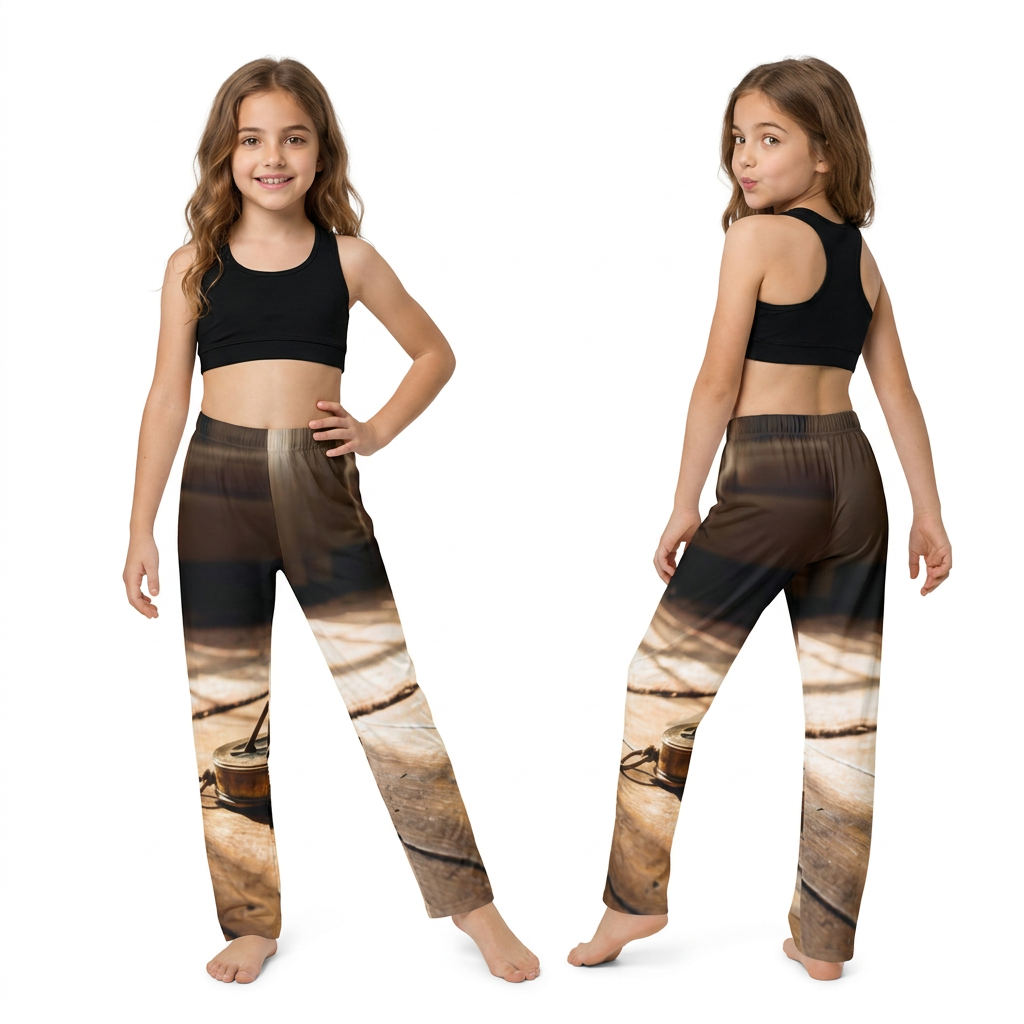 Kids Lounge Pants with Brass Sundial Art